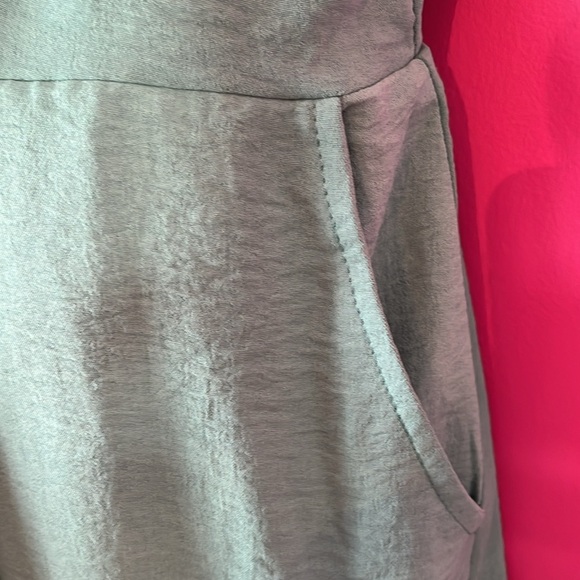 Vince Camuto teal wide leg cropped jumpsuit - Picture 4 of 8